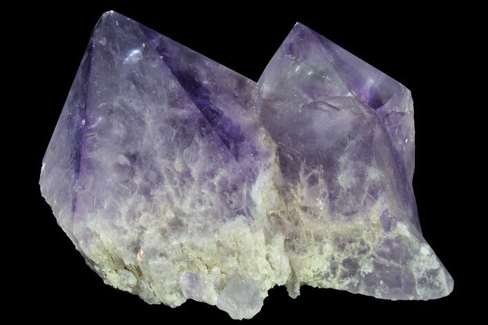 Wide Double Amethyst Crystal Point - Minas Gerais, Brazil #78151
